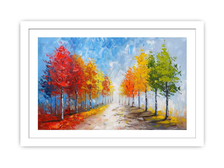 Colorful Trees Streched canvas