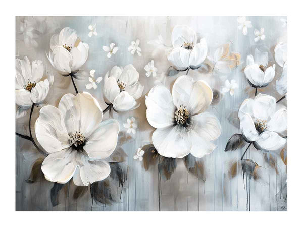 White Flowers Painting 