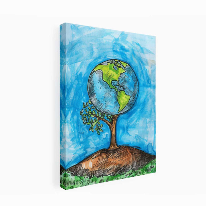 Save Earth Art Canvas Print
