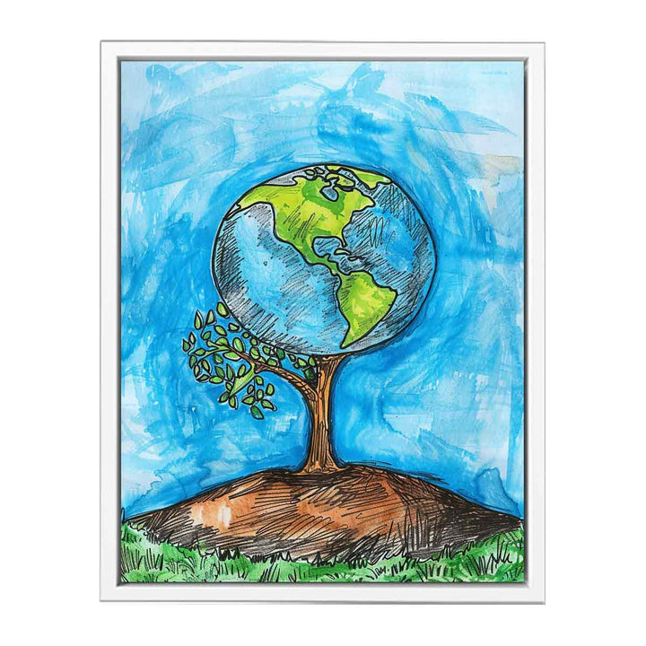Save Earth Art Framed Print