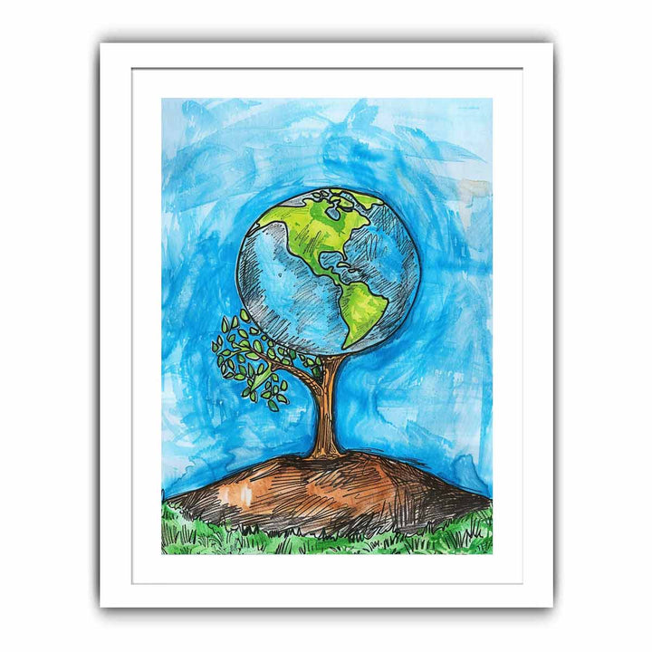 Save Earth Art Streched canvas