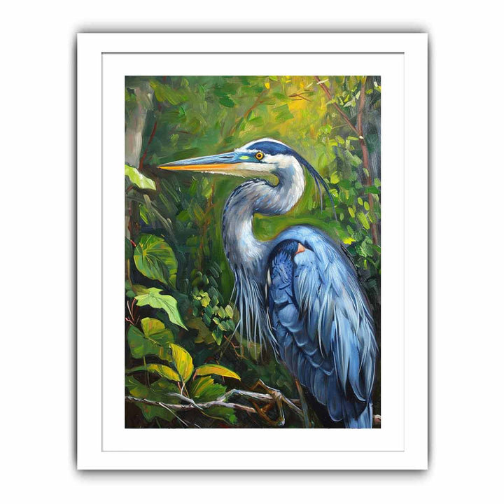 Blue Heron Streched canvas