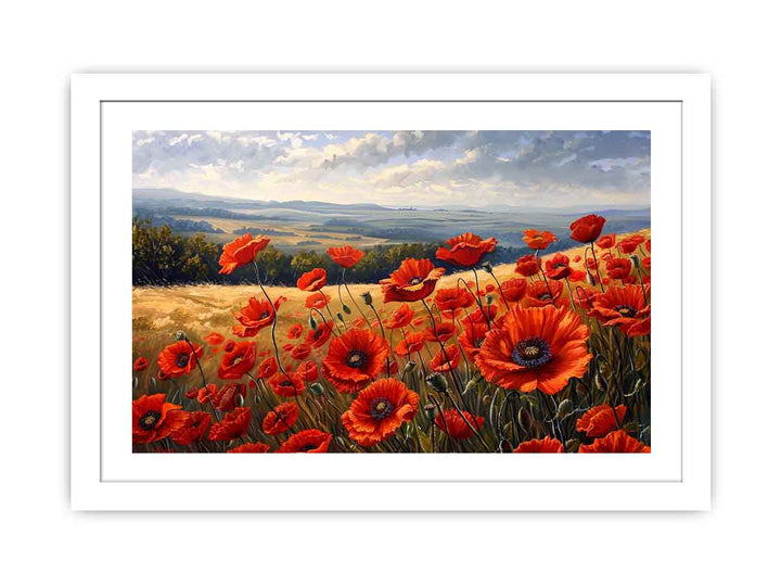 Poppy Field  Streched canvas