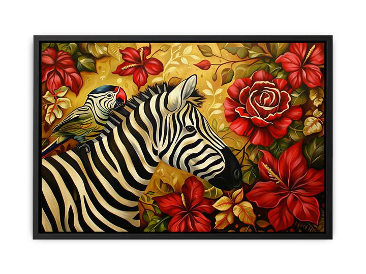 Zebra Parot Art  Painting