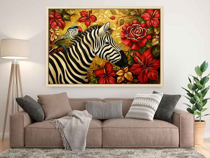 Zebra Parot Art 