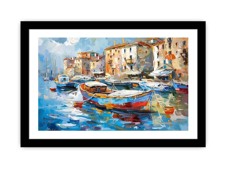 Beautiful Boats Painting   Art Print
