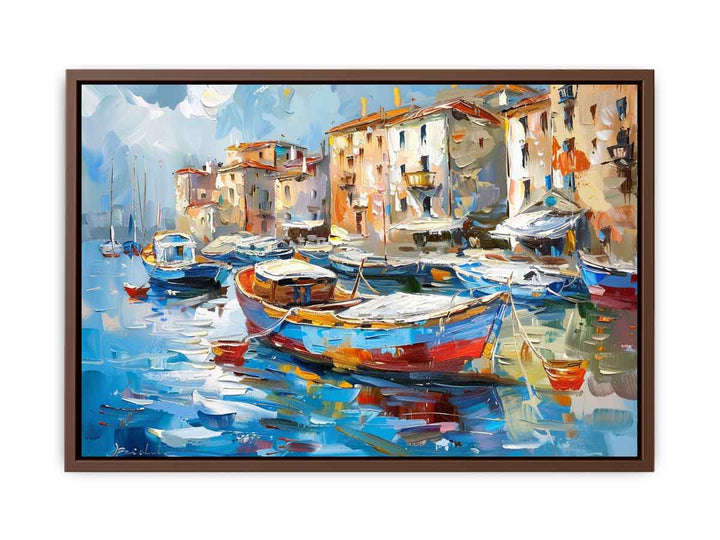 Beautiful Boats Painting   Poster