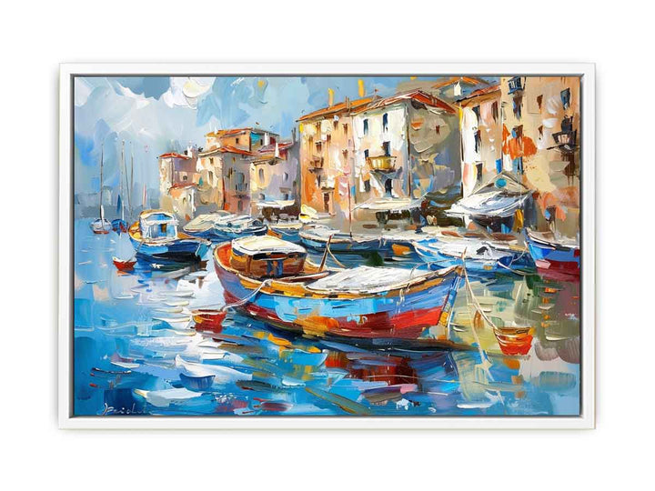 Beautiful Boats Painting  Framed Print