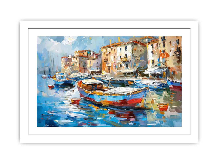Beautiful Boats Painting  Streched canvas