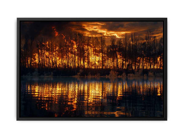 Lake on Fire  Painting