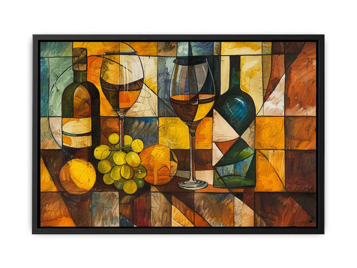 Cubism  Wine Art   Painting