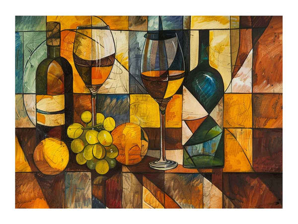 Cubism  Wine Art 