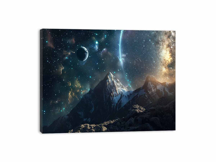 Space Mountians Canvas Print