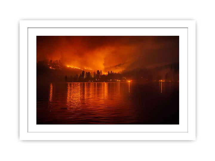 Lake on Fire Streched canvas