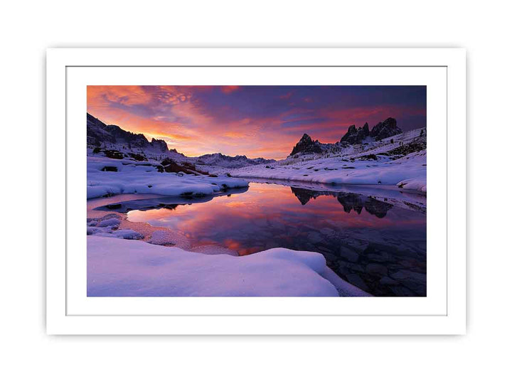 Dolomite Dawn  Streched canvas