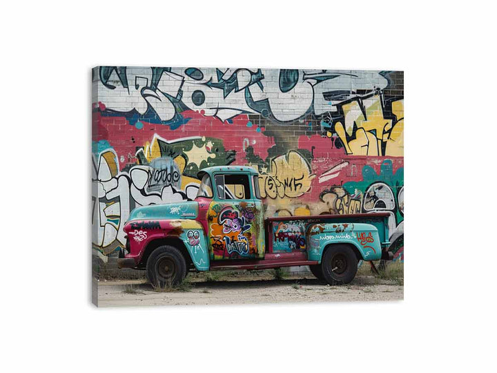 Graffiti Truck Canvas Print