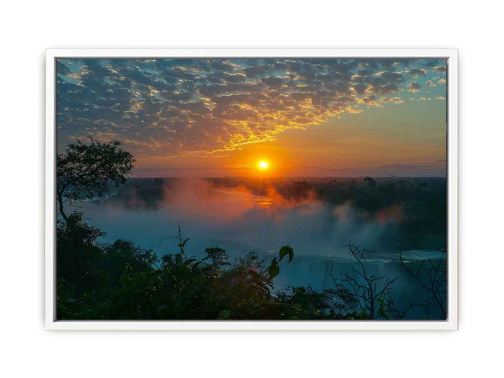 Victoria Fall  Sunset Framed Print