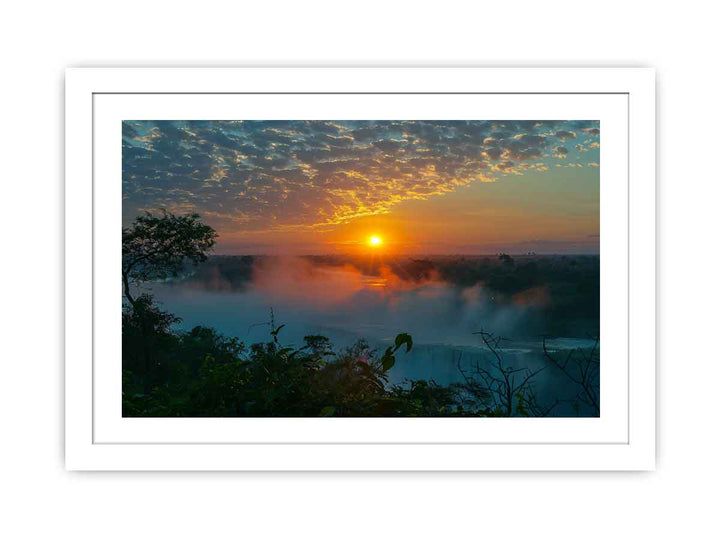 Victoria Fall  Sunset Streched canvas