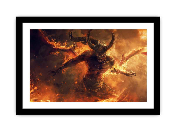 Devil on Fire  Art Print