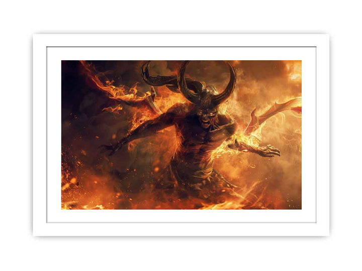 Devil on Fire Streched canvas