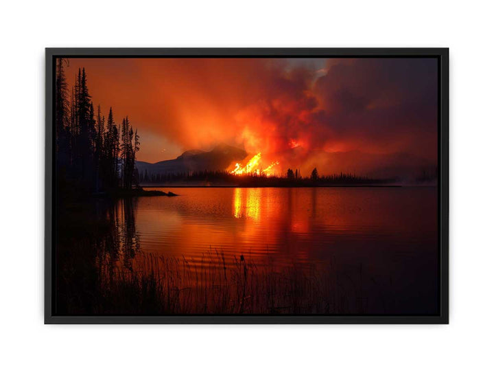Lake on Fire   Painting
