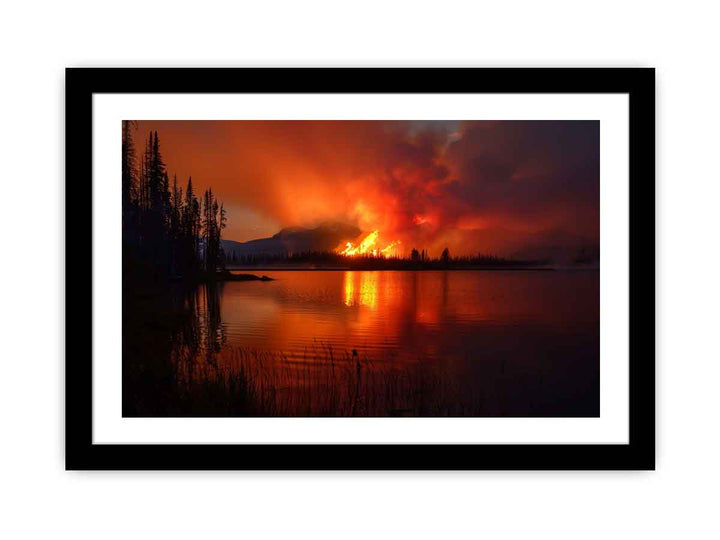 Lake on Fire   Art Print