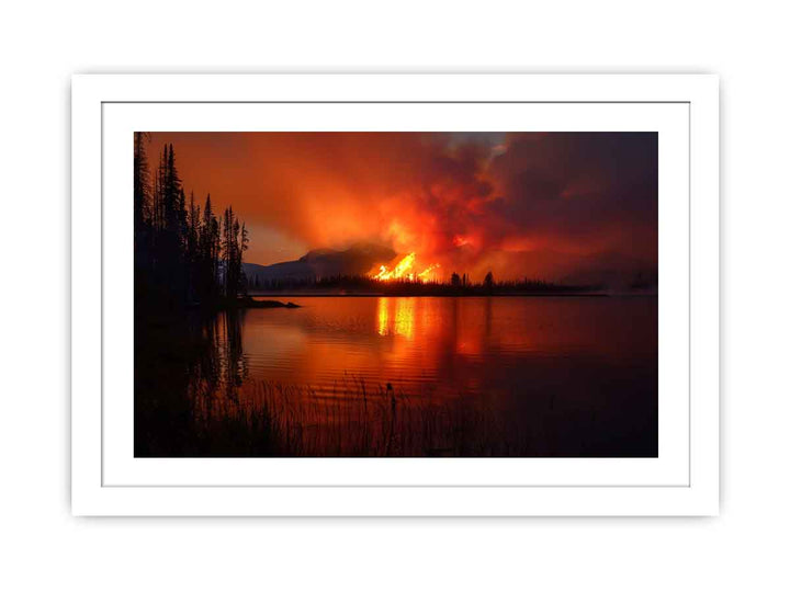 Lake on Fire  Streched canvas