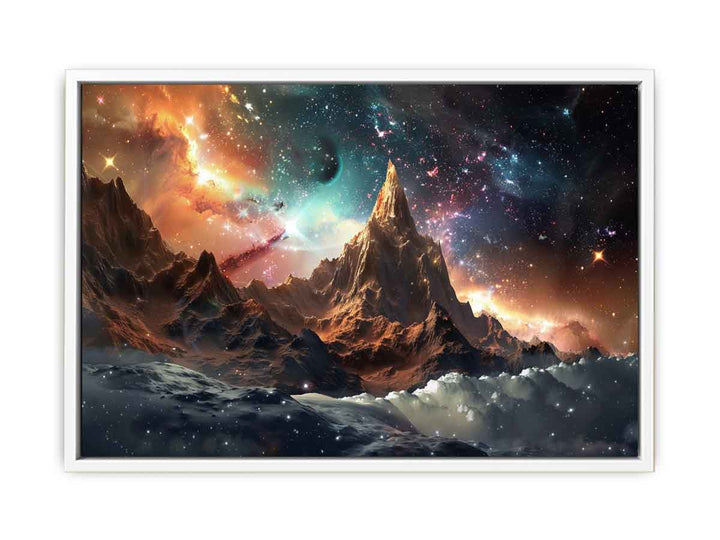 Cosmic Mountain Framed Print