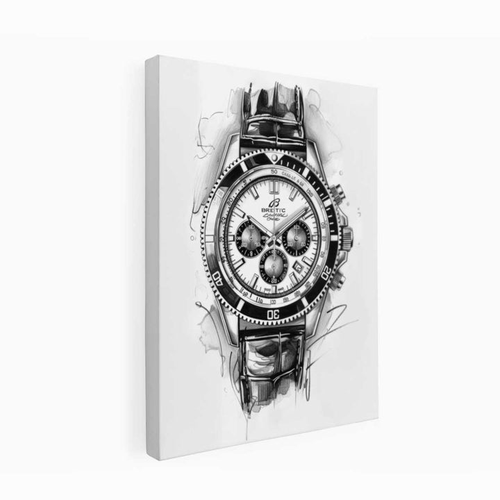 Watch Drawing  Canvas Print