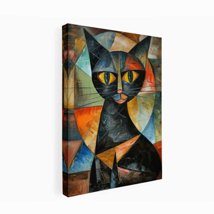 Cubism Cat Canvas Print