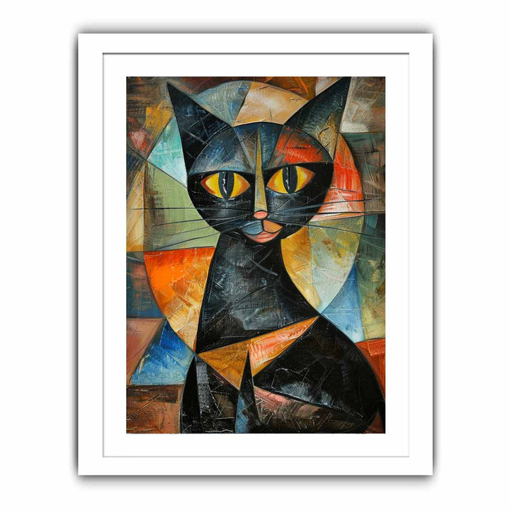 Cubism Cat Streched canvas