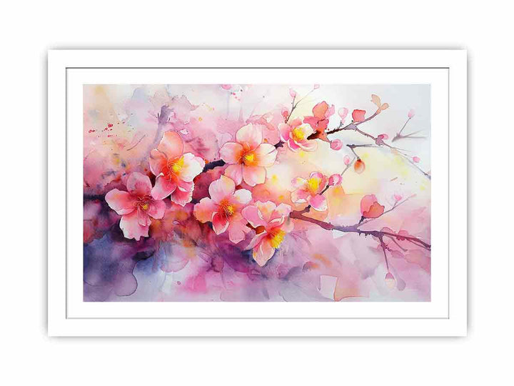 Pink Cherry Blossoms Streched canvas