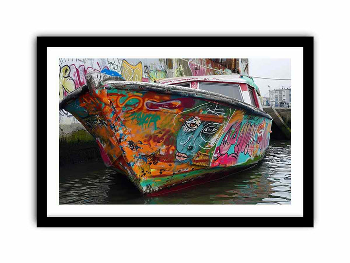 Boat Graffiti   Art Print