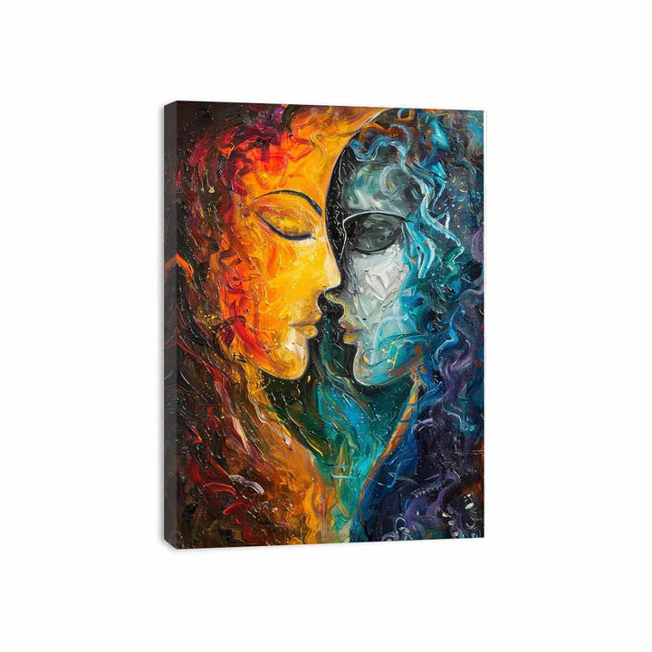 Twin Flame Art Canvas Print