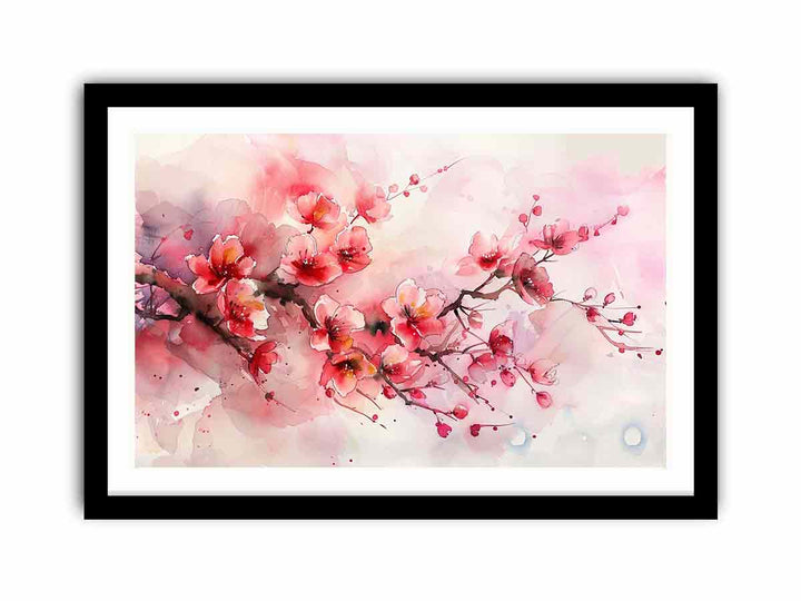 Pink Cherry Blossoms  Art Print