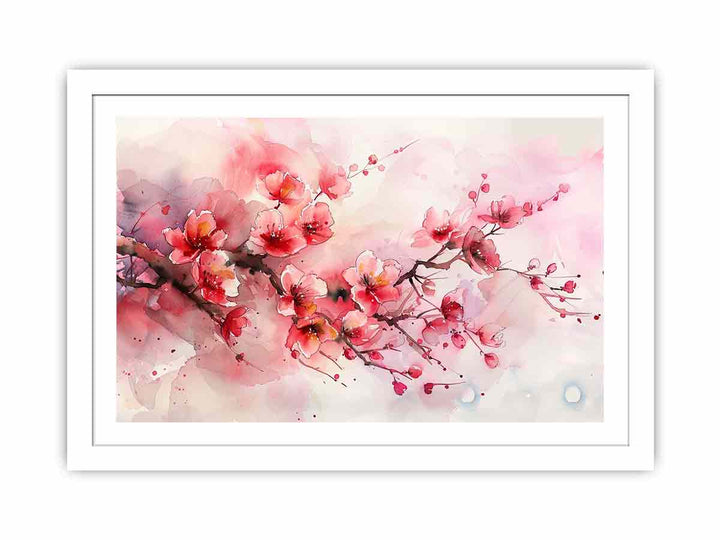 Pink Cherry Blossoms Streched canvas