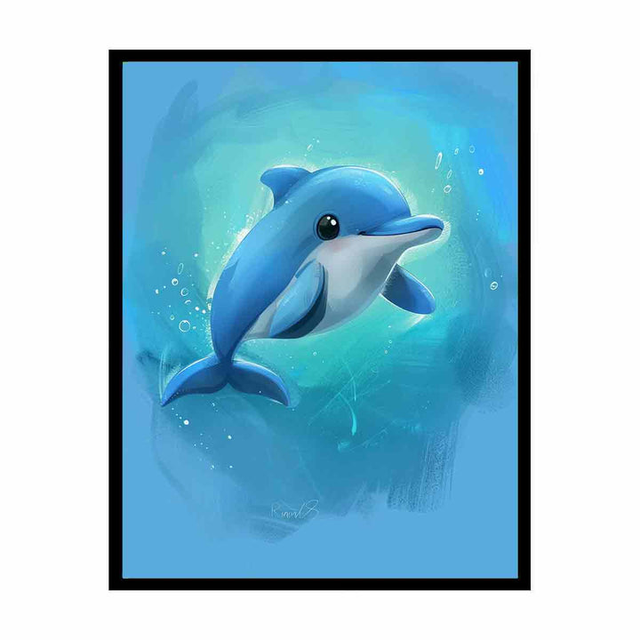  Cartoon Dolphin  Painting