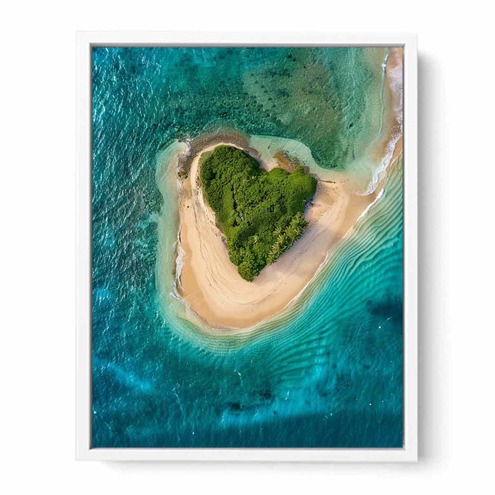 Heart Island Framed Print