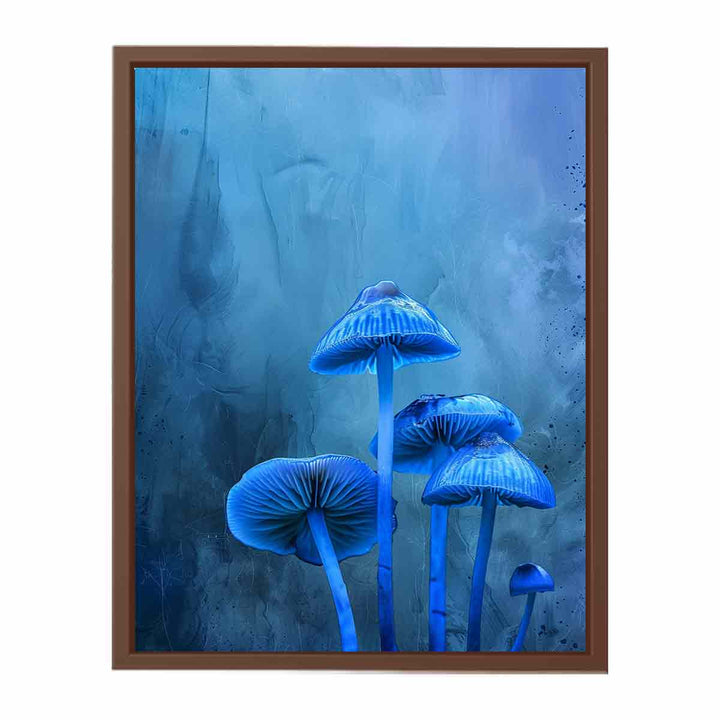 Blue Top Mushrooms  Poster