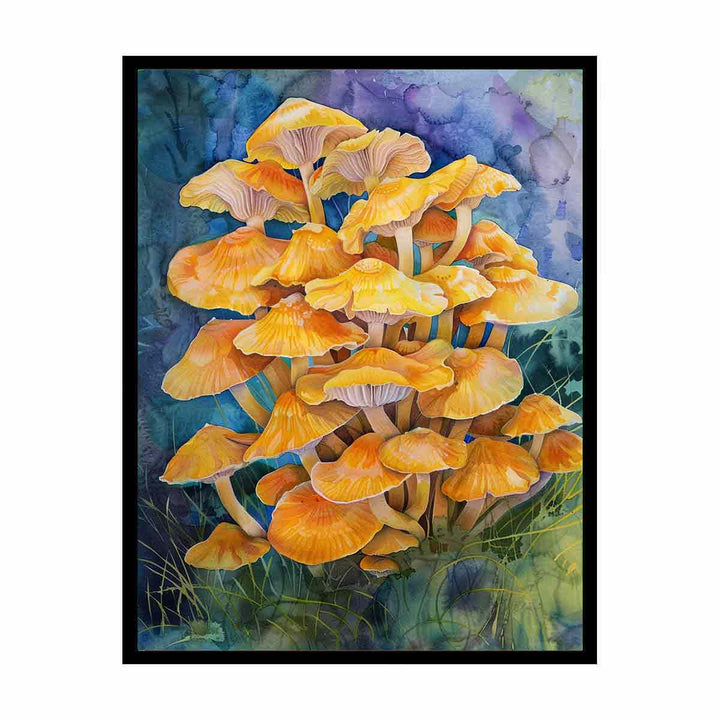 Gold Top Top Mushrooms  Painting