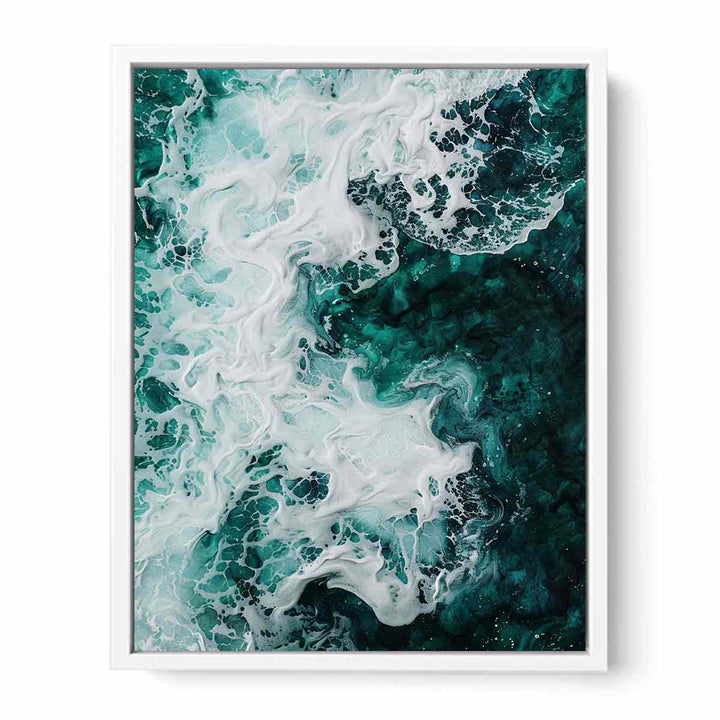 Teal Ocean Framed Print