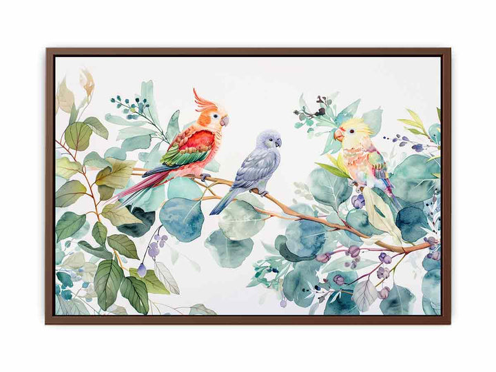 Birds On Eucalyptus  Poster