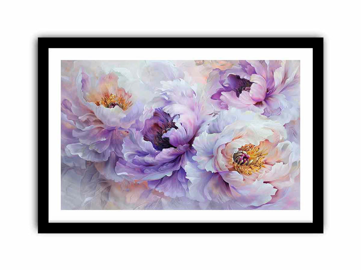 Purple Peonies  Art Print