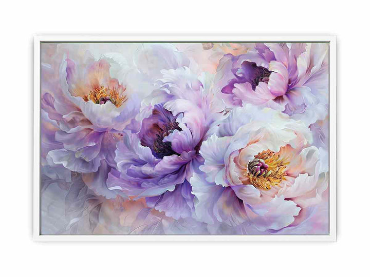 Purple Peonies Framed Print