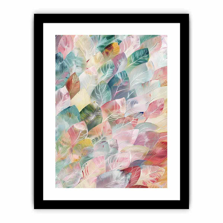 Pastel Leaves  Art Print