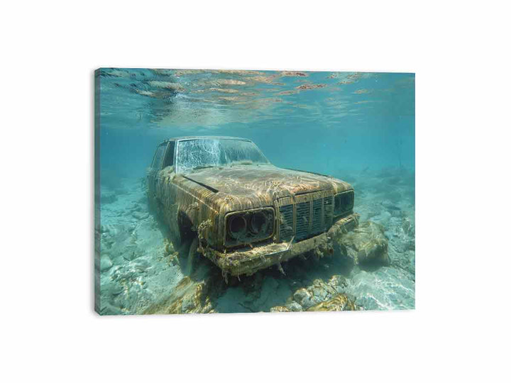 Underwater Car Canvas Print