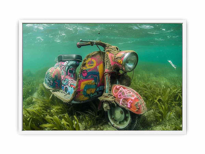 Underwater Scooter Framed Print