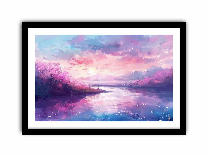 Pastel Lake  Art Print