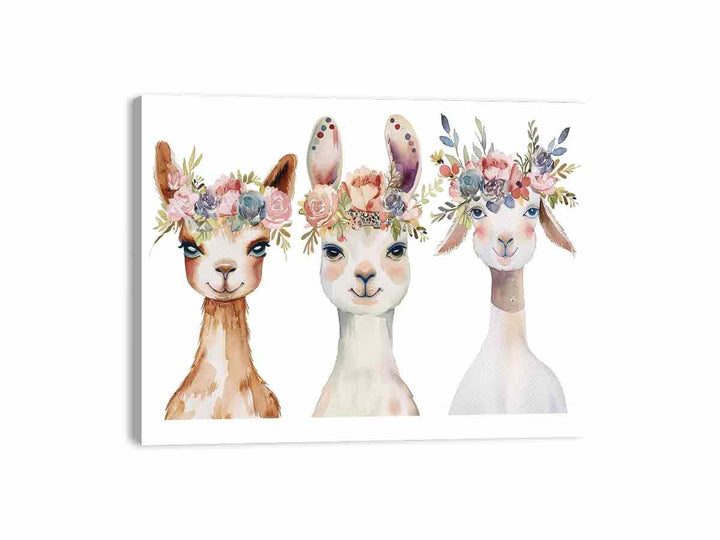 Cute Llama Canvas Print