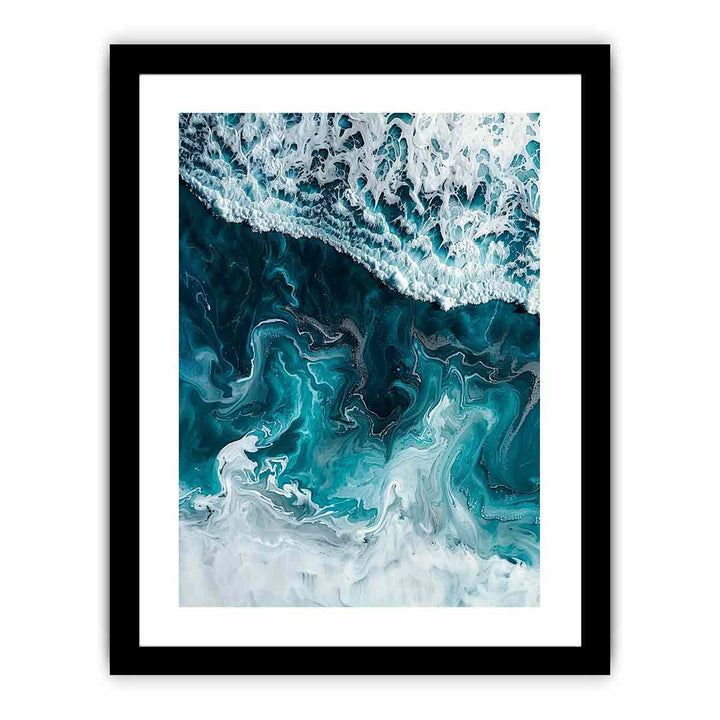 Teal ocean   Art Print